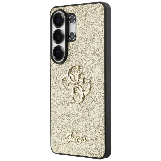 Калъф за Samsung Galaxy S26 Ultra - Fixed Glitter Big 4G Metal Logo - Guess - Златист