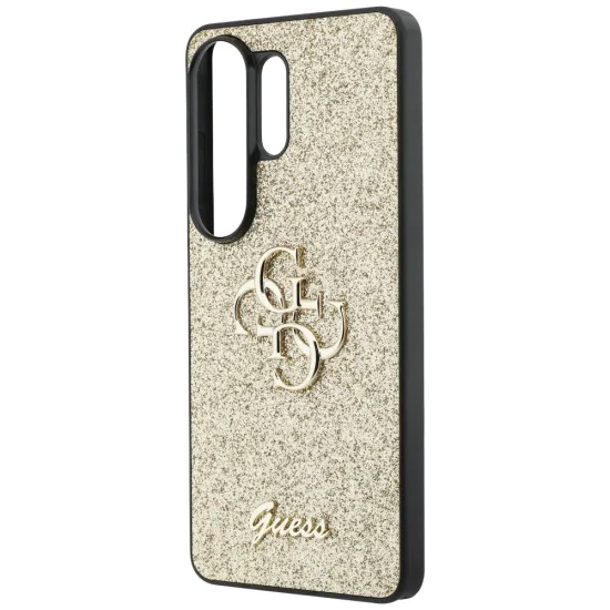 Калъф за Samsung Galaxy S26 Ultra - Fixed Glitter Big 4G Metal Logo - Guess - Златист