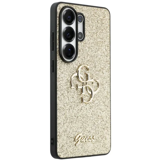 Калъф за Samsung Galaxy S26 Ultra - Fixed Glitter Big 4G Metal Logo - Guess - Златист