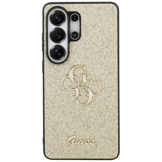 Калъф за Samsung Galaxy S26 Ultra - Fixed Glitter Big 4G Metal Logo - Guess - Златист
