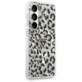 Калъф за Samsung Galaxy S26 - IML Leopard Print Triangle - Guess - Черен