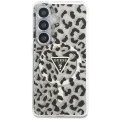 Калъф за Samsung Galaxy S26 - IML Leopard Print Triangle - Guess - Черен