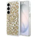 Калъф за Samsung Galaxy S26 - IML Leopard Print Triangle - Guess - Кафяв