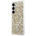 Калъф за Samsung Galaxy S26 - IML Leopard Print Triangle - Guess - Кафяв