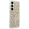 Калъф за Samsung Galaxy S26 - IML Leopard Print Triangle - Guess - Кафяв