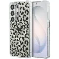 Калъф за Samsung Galaxy S26 Ultra - IML Leopard Print Triangle MagSafe - Guess - Черен