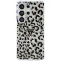 Калъф за Samsung Galaxy S26 Ultra - IML Leopard Print Triangle MagSafe - Guess - Черен