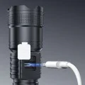 Фенер Yesido TC11 - Telescopic Zoom, White Laser LED, 3 режима, презареждаем, Digital Display, 3W, 1200mAh - Черен