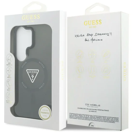 Калъф за Samsung Galaxy S26 Ultra - IML Gradient Triangle MagSafe - Guess - Черен