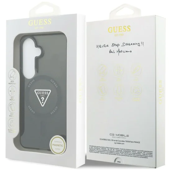 Калъф за Samsung Galaxy S26 - IML Gradient Triangle MagSafe - Guess - Черен