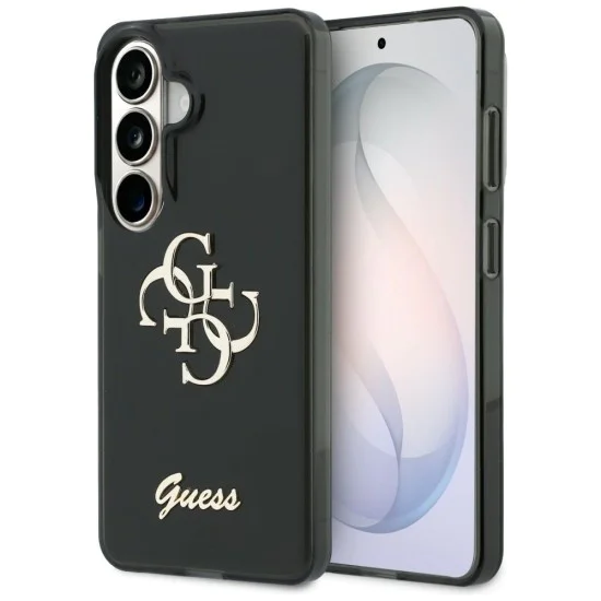 Калъф за Samsung Galaxy S26 - IML Big Metal 4G Script - Guess - Черен