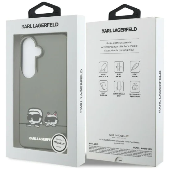 Калъф за Samsung Galaxy S26 - IML K&C Peekaboo Logo MagSafe - Karl Lagerfeld - Черен