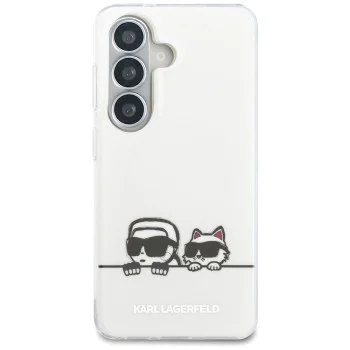 Калъф за Samsung Galaxy S26 - IML K&C Peekaboo Logo MagSafe - Karl Lagerfeld - Бял
