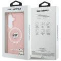 Калъф за Samsung Galaxy S26 Plus - IML Choupette Head on KL Repeated Logo MagSafe - Karl Lagerfeld - Розов