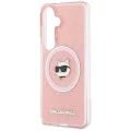 Калъф за Samsung Galaxy S26 Plus - IML Choupette Head on KL Repeated Logo MagSafe - Karl Lagerfeld - Розов