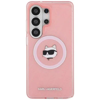 Калъф за Samsung Galaxy S26 Ultra - IML Choupette Head on KL Repeated Logo MagSafe - Karl Lagerfeld - Розов