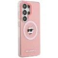 Калъф за Samsung Galaxy S26 Ultra - IML Choupette Head on KL Repeated Logo MagSafe - Karl Lagerfeld - Розов