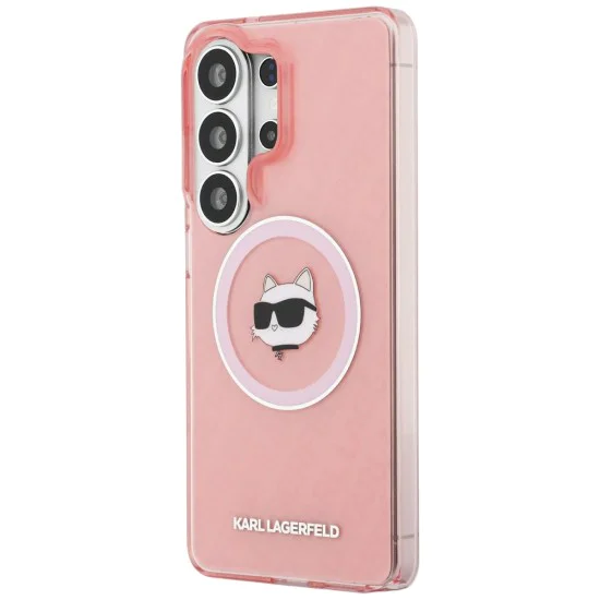Калъф за Samsung Galaxy S26 Ultra - IML Choupette Head on KL Repeated Logo MagSafe - Karl Lagerfeld - Розов