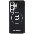 Калъф за Samsung Galaxy S26 Ultra - IML Choupette Head on KL Repeated Logo MagSafe - Karl Lagerfeld - Черен