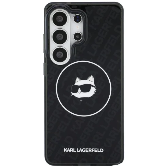 Калъф за Samsung Galaxy S26 Ultra - IML Choupette Head on KL Repeated Logo MagSafe - Karl Lagerfeld - Черен