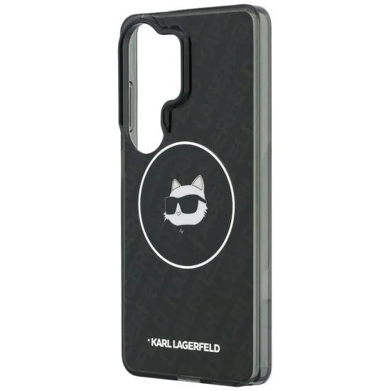 Калъф за Samsung Galaxy S26 Ultra - IML Choupette Head on KL Repeated Logo MagSafe - Karl Lagerfeld - Черен
