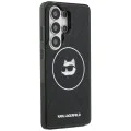 Калъф за Samsung Galaxy S26 Ultra - IML Choupette Head on KL Repeated Logo MagSafe - Karl Lagerfeld - Черен