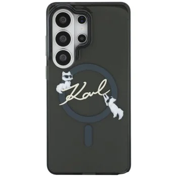 Калъф за Samsung Galaxy S26 Ultra - IML Choupette Karl Script Logo MagSafe - Karl Lagerfeld - Черен
