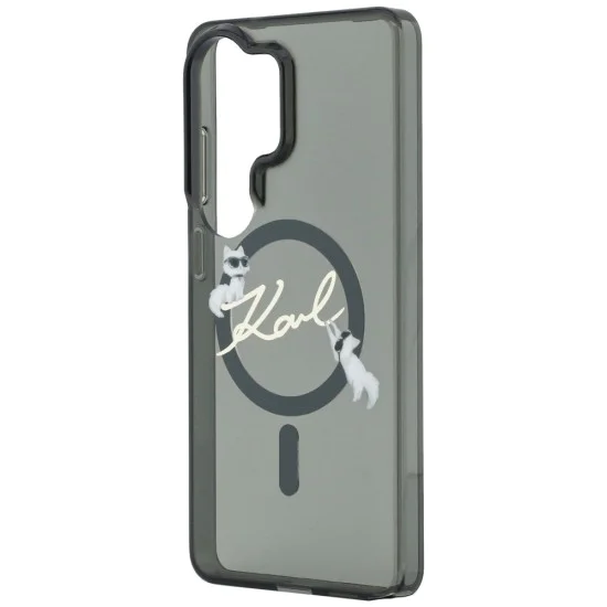 Калъф за Samsung Galaxy S26 Ultra - IML Choupette Karl Script Logo MagSafe - Karl Lagerfeld - Черен