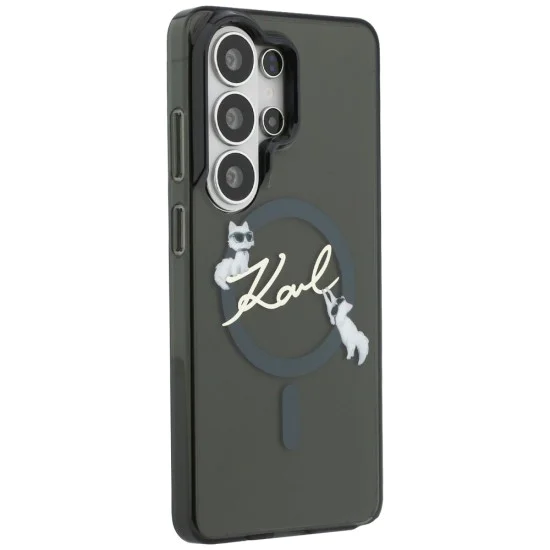 Калъф за Samsung Galaxy S26 Ultra - IML Choupette Karl Script Logo MagSafe - Karl Lagerfeld - Черен