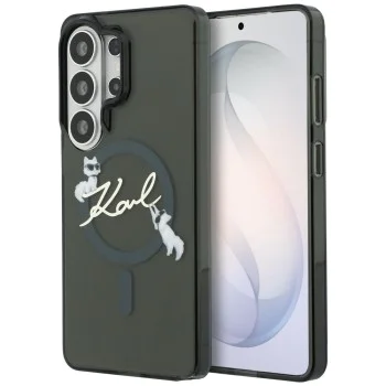 Калъф за Samsung Galaxy S26 Ultra - IML Choupette Karl Script Logo MagSafe - Karl Lagerfeld - Черен