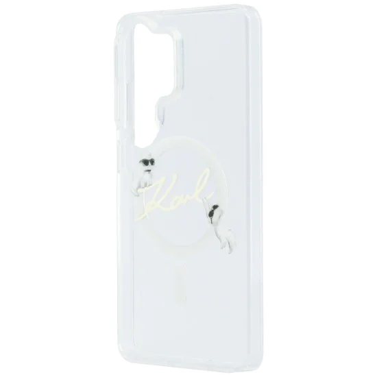 Калъф за Samsung Galaxy S26 Ultra - IML Choupette Karl Script Logo MagSafe - Karl Lagerfeld - Бял