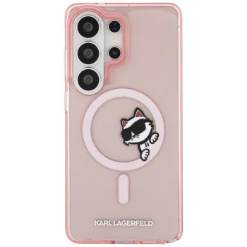 Калъф за Samsung Galaxy S26 Ultra - IML Choupette Peekaboo Logo MagSafe - Karl Lagerfeld - Розов