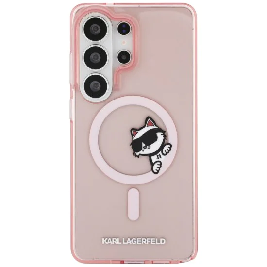 Калъф за Samsung Galaxy S26 Ultra - IML Choupette Peekaboo Logo MagSafe - Karl Lagerfeld - Розов