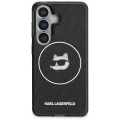 Калъф за Samsung Galaxy S26 - IML Choupette Head on KL Repeated Logo MagSafe - Karl Lagerfeld - Черен