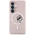 Калъф за Samsung Galaxy S26 - IML Choupette Peekaboo Logo MagSafe - Karl Lagerfeld - Розов