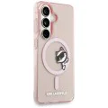 Калъф за Samsung Galaxy S26 - IML Choupette Peekaboo Logo MagSafe - Karl Lagerfeld - Розов