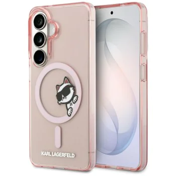 Калъф за Samsung Galaxy S26 - IML Choupette Peekaboo Logo MagSafe - Karl Lagerfeld - Розов