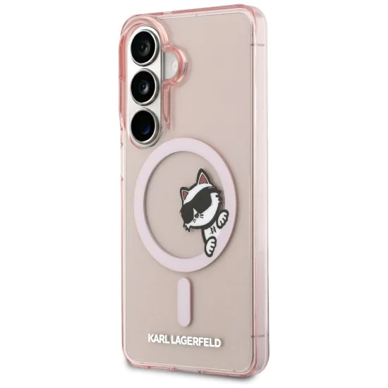 Калъф за Samsung Galaxy S26 - IML Choupette Peekaboo Logo MagSafe - Karl Lagerfeld - Розов
