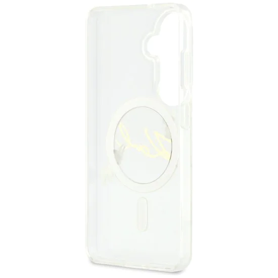 Калъф за Samsung Galaxy S26 - IML Choupette Karl Script Logo MagSafe - Karl Lagerfeld - Бял