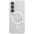 Калъф за Samsung Galaxy S26 - IML Choupette Karl Script Logo MagSafe - Karl Lagerfeld - Бял