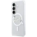 Калъф за Samsung Galaxy S26 - IML Choupette Karl Script Logo MagSafe - Karl Lagerfeld - Бял