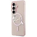 Калъф за Samsung Galaxy S26 - IML Choupette Karl Script Logo MagSafe - Karl Lagerfeld - Розов