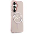 Калъф за Samsung Galaxy S26 - IML Choupette Karl Script Logo MagSafe - Karl Lagerfeld - Розов