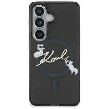 Калъф за Samsung Galaxy S26 - IML Choupette Karl Script Logo MagSafe - Karl Lagerfeld - Черен
