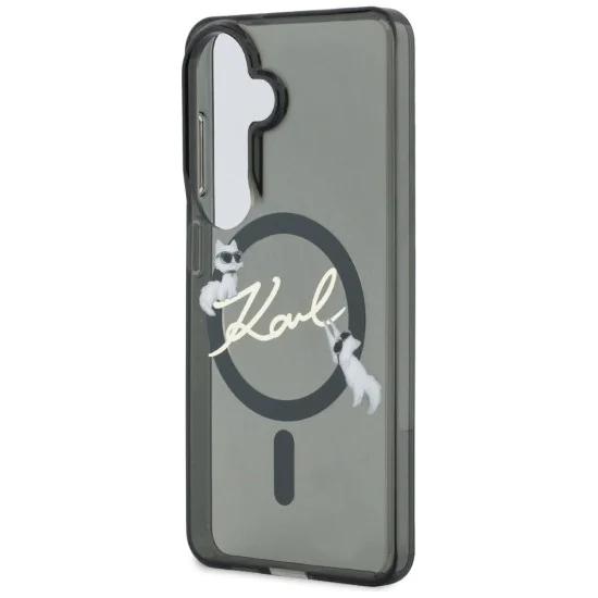 Калъф за Samsung Galaxy S26 - IML Choupette Karl Script Logo MagSafe - Karl Lagerfeld - Черен