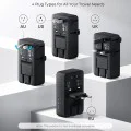 Универсален преходник за пътуване Anker Nano 5in1 (A9215H11) - за EU, UK, US, AU, 2x USB-C, 2x USB-A, 20W - Бял