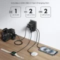 Универсален преходник за пътуване Anker Nano 5in1 (A9215H11) - за EU, UK, US, AU, 2x USB-C, 2x USB-A, 20W - Бял