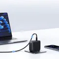 Зарядно устройство Baseus EnerFill FH11 (E0121J00) - 3x USB-C, 1x USB-A, 140W, GaN технология - Черно