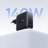 Зарядно устройство Baseus EnerFill FH11 (E0121J00) - 3x USB-C, 1x USB-A, 140W, GaN технология - Черно