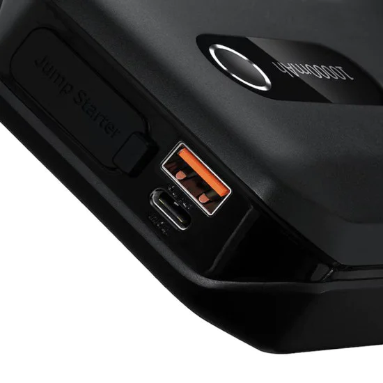 Jump Starter Baseus Super Energy Air (CGNL020101) - 10.000mAh, 1000A, 12V, за до 4.0L бензин/2.5L дизел - Черен